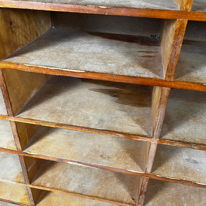 30-compartment industrial cabinet, first half of the 20th century.