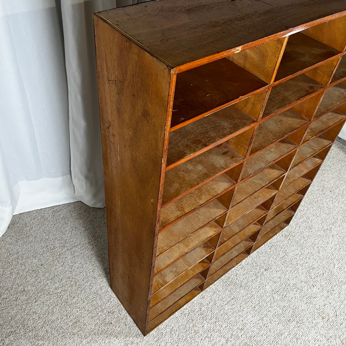 30-compartment industrial cabinet, first half of the 20th century.