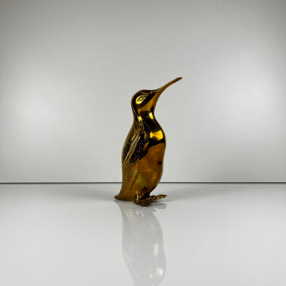 Sculpture de pingouin en laiton, style Hollywood regency - Midcentury modern
