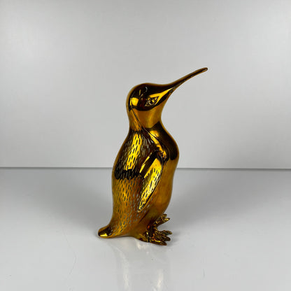 Sculpture de pingouin en laiton, style Hollywood regency - Midcentury modern