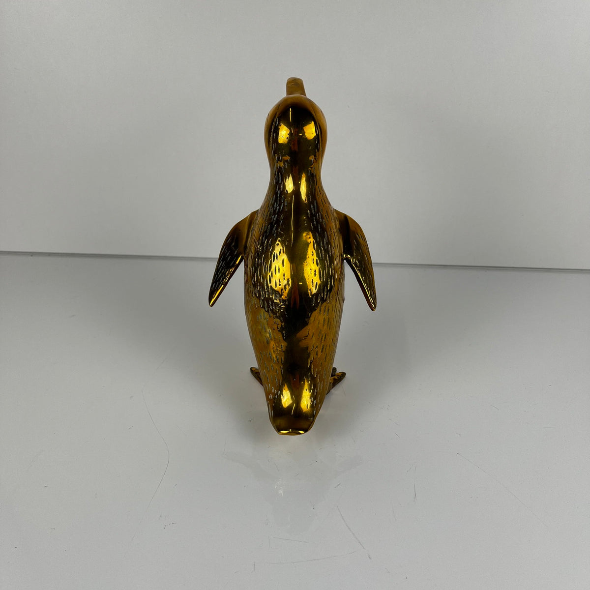 Sculpture de pingouin en laiton, style Hollywood regency - Midcentury modern
