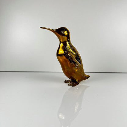 Sculpture de pingouin en laiton, style Hollywood regency - Midcentury modern