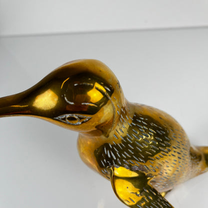 Sculpture de pingouin en laiton, style Hollywood regency - Midcentury modern