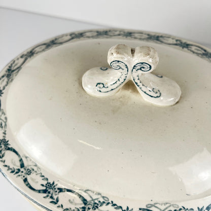 Soupière Salins "Recamier" terre de fer, fin XIXe siècle