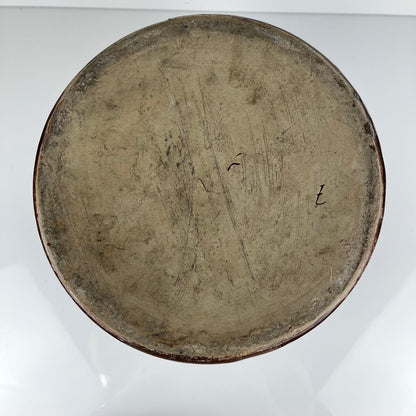 Grand Pot à confit / graisse ancien en grès , couleur marron, 1900
