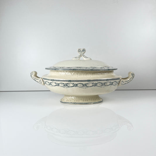 Soupière Salins "Recamier" terre de fer, fin XIXe siècle