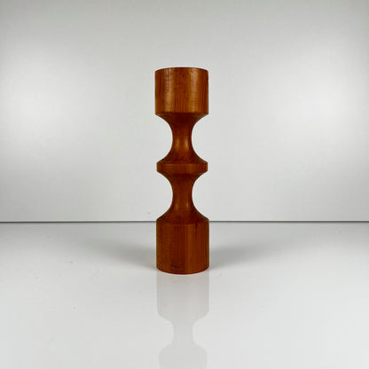 Bougeoir en bois tourné, pin,  Midcentury Modern , 1970