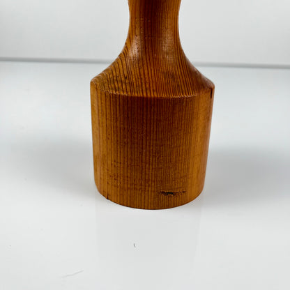 Bougeoir en bois tourné, pin,  Midcentury Modern , 1970