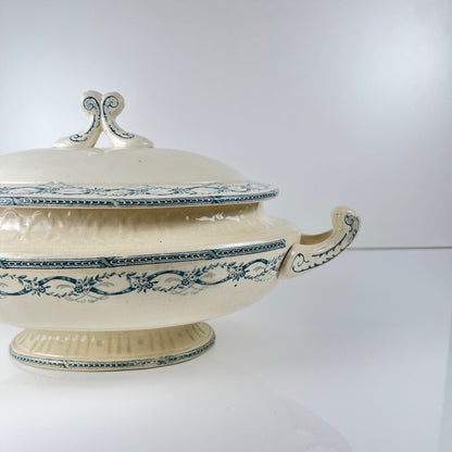 Soupière Salins "Recamier" terre de fer, fin XIXe siècle