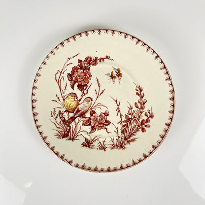 Rare pair of two KG Lunéville "tit" bread plates, 1875-1890