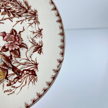 Rare pair of two KG Lunéville "tit" bread plates, 1875-1890