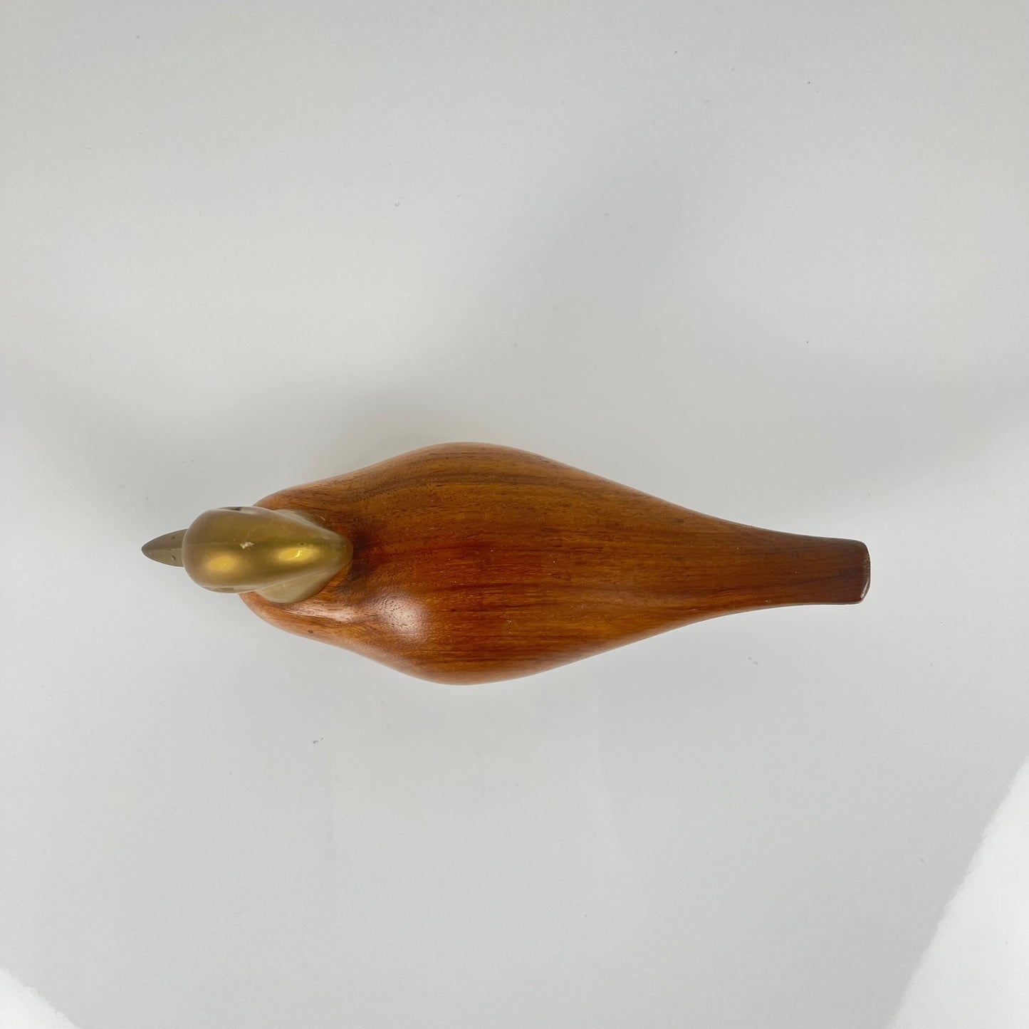 Sculpture midcentury de canard en teck et laiton, 1960/70