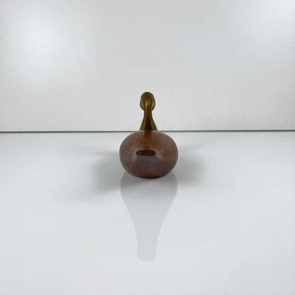 Sculpture midcentury de canard en teck et laiton, 1960/70