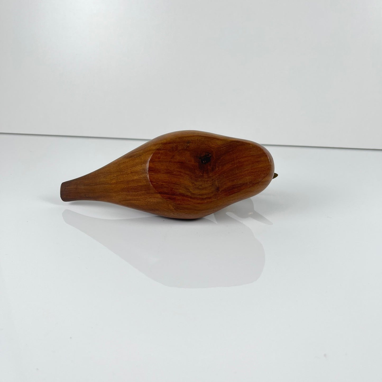 Sculpture midcentury de canard en teck et laiton, 1960/70