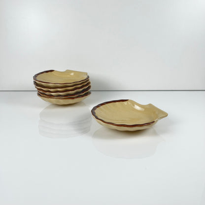 Set de 6 coquilles st Jacques en céramique par E. Henry