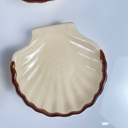 Set de 6 coquilles st Jacques en céramique par E. Henry