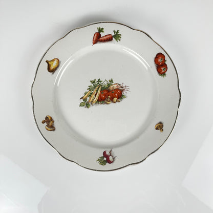 Plat rond KG Lunéville "Le Potager" , 1950/70