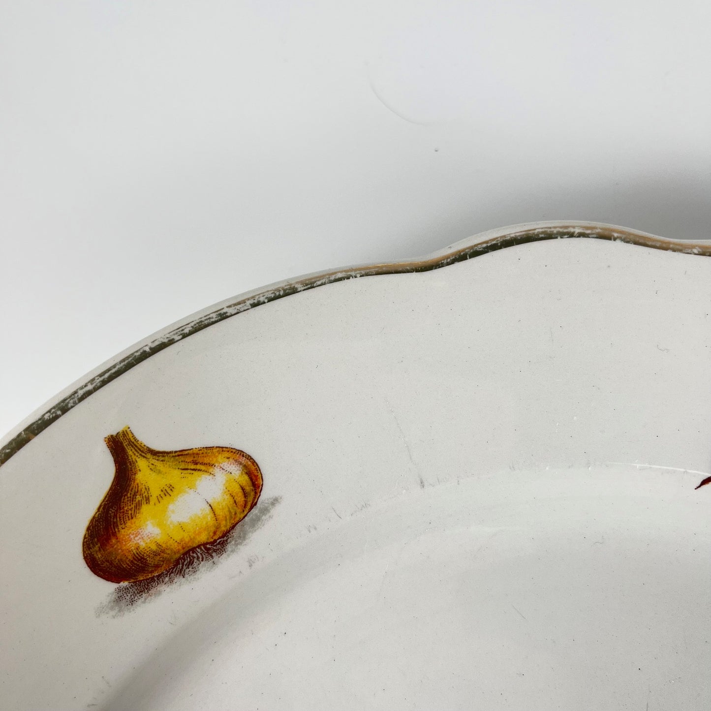 Plat rond KG Lunéville "Le Potager" , 1950/70