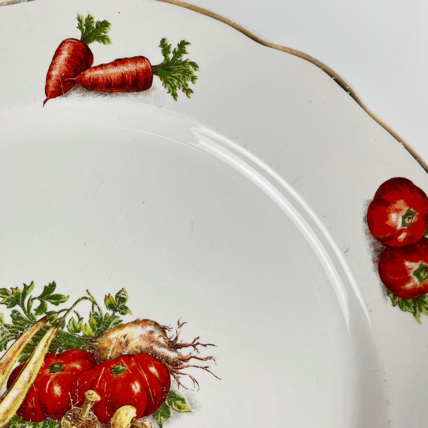 Plat rond KG Lunéville "Le Potager" , 1950/70