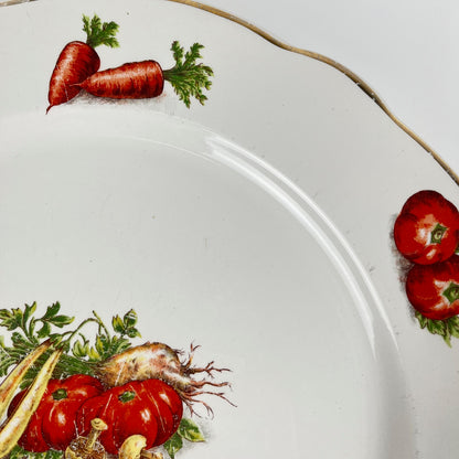 Plat rond KG Lunéville "Le Potager" , 1950/70