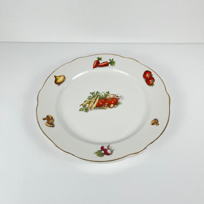 Plat rond KG Lunéville "Le Potager" , 1950/70