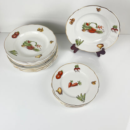 Service pour 6 personnes KG Lunéville "Le Potager" , 1950/70