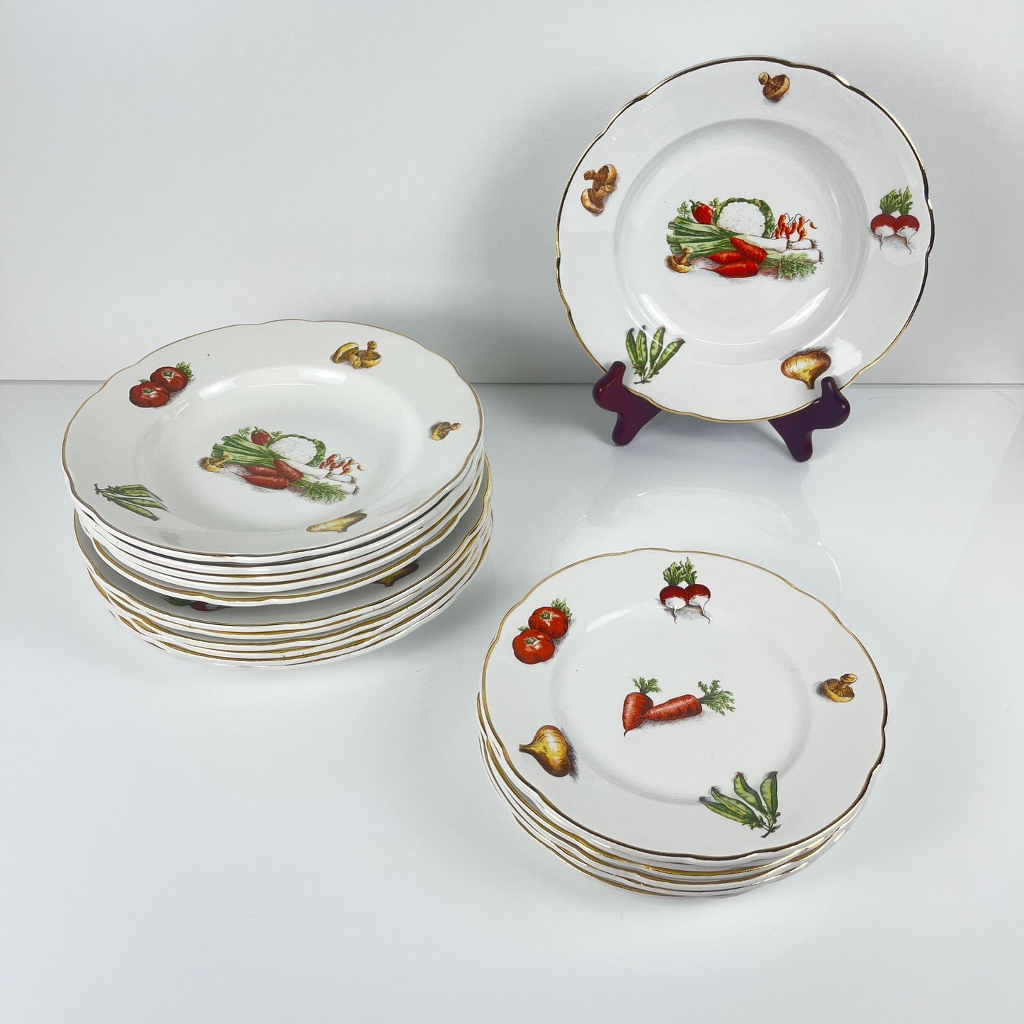 Service pour 6 personnes KG Lunéville "Le Potager" , 1950/70