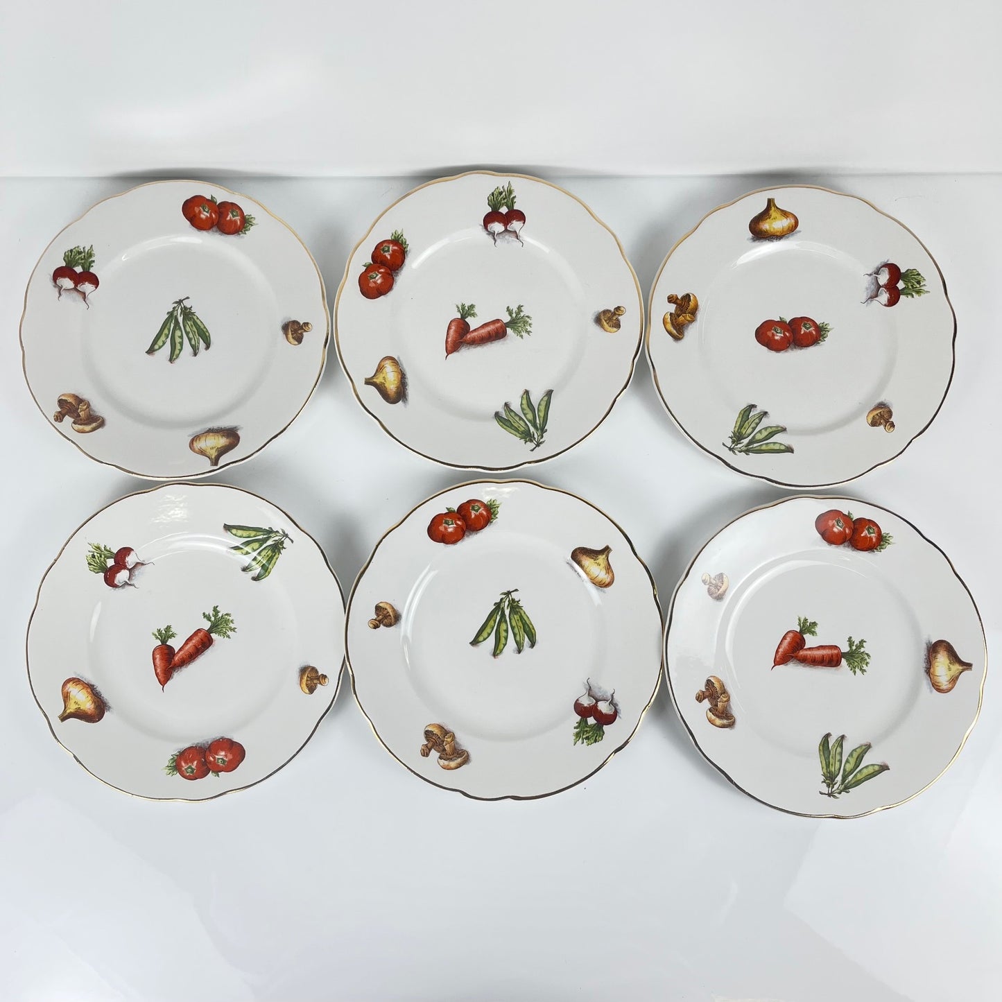 Service pour 6 personnes KG Lunéville "Le Potager" , 1950/70