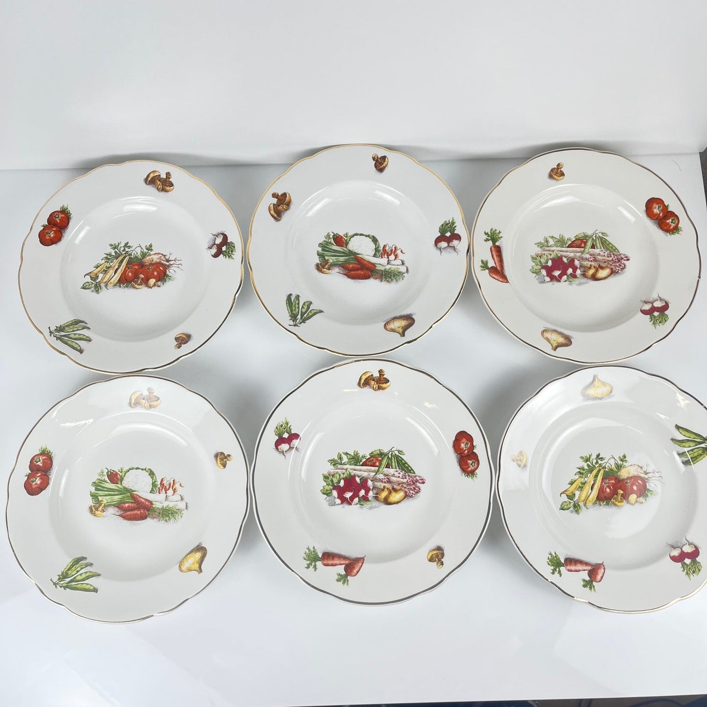 Service pour 6 personnes KG Lunéville "Le Potager" , 1950/70