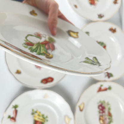 Service pour 6 personnes KG Lunéville "Le Potager" , 1950/70