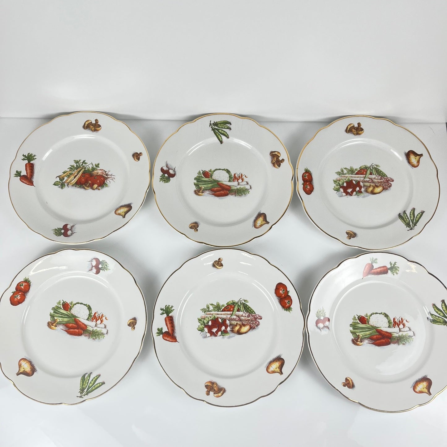 Service pour 6 personnes KG Lunéville "Le Potager" , 1950/70