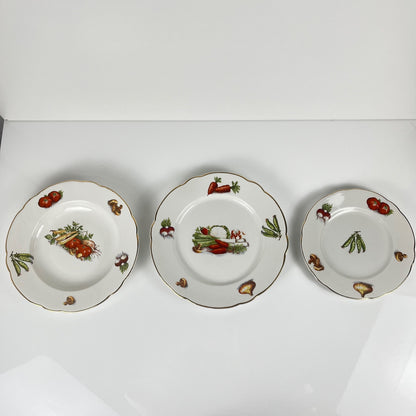 Service pour 6 personnes KG Lunéville "Le Potager" , 1950/70