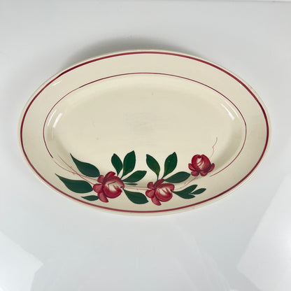 Grand plat ovale Sarreguemines "Samois", début XXe