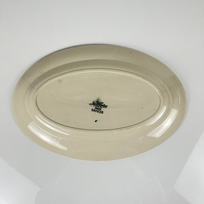 Grand plat ovale Sarreguemines "Samois", début XXe