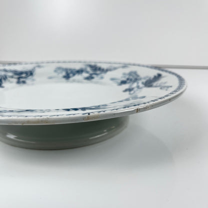 Assiette sur piédouche KG Luneville "Luculus" , Fin XIX-Début XXe