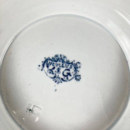 Assiette sur piédouche KG Luneville "Luculus" , Fin XIX-Début XXe