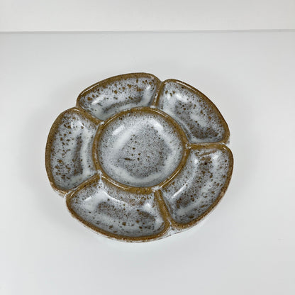 Plat apéritif en grès émaillé, 1970