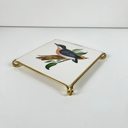 Dessous de plat Villeroy & Boch oiseau gris, 1950