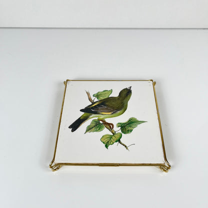 Dessous de plat Villeroy & Boch oiseau vert, 1950
