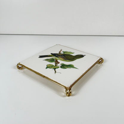 Dessous de plat Villeroy & Boch oiseau vert, 1950