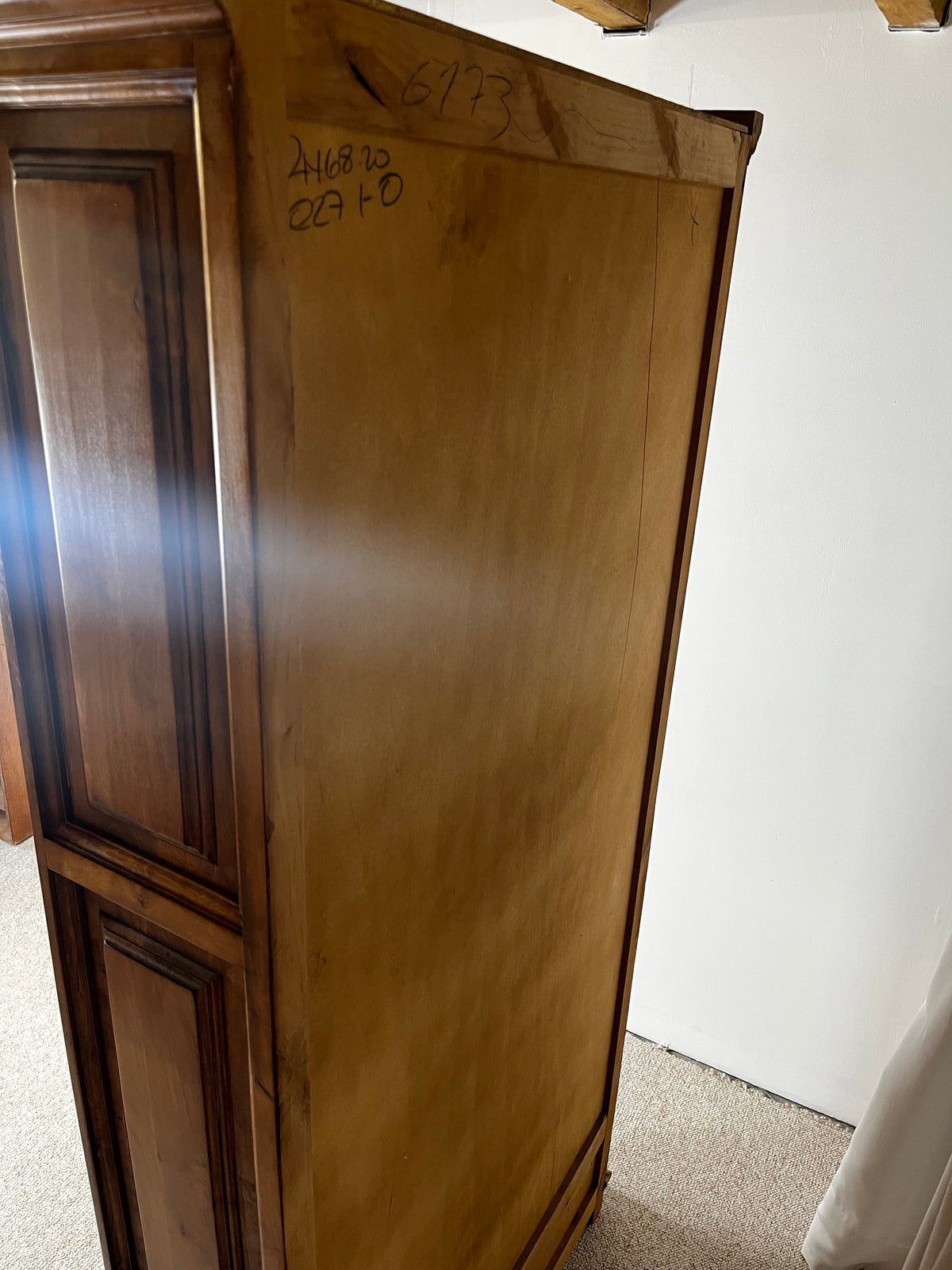 Open cherrywood bookcase, French classical style, Louis-Philippe influence, 1950.