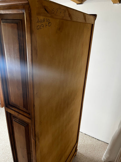 Open cherrywood bookcase, French classical style, Louis-Philippe influence, 1950.