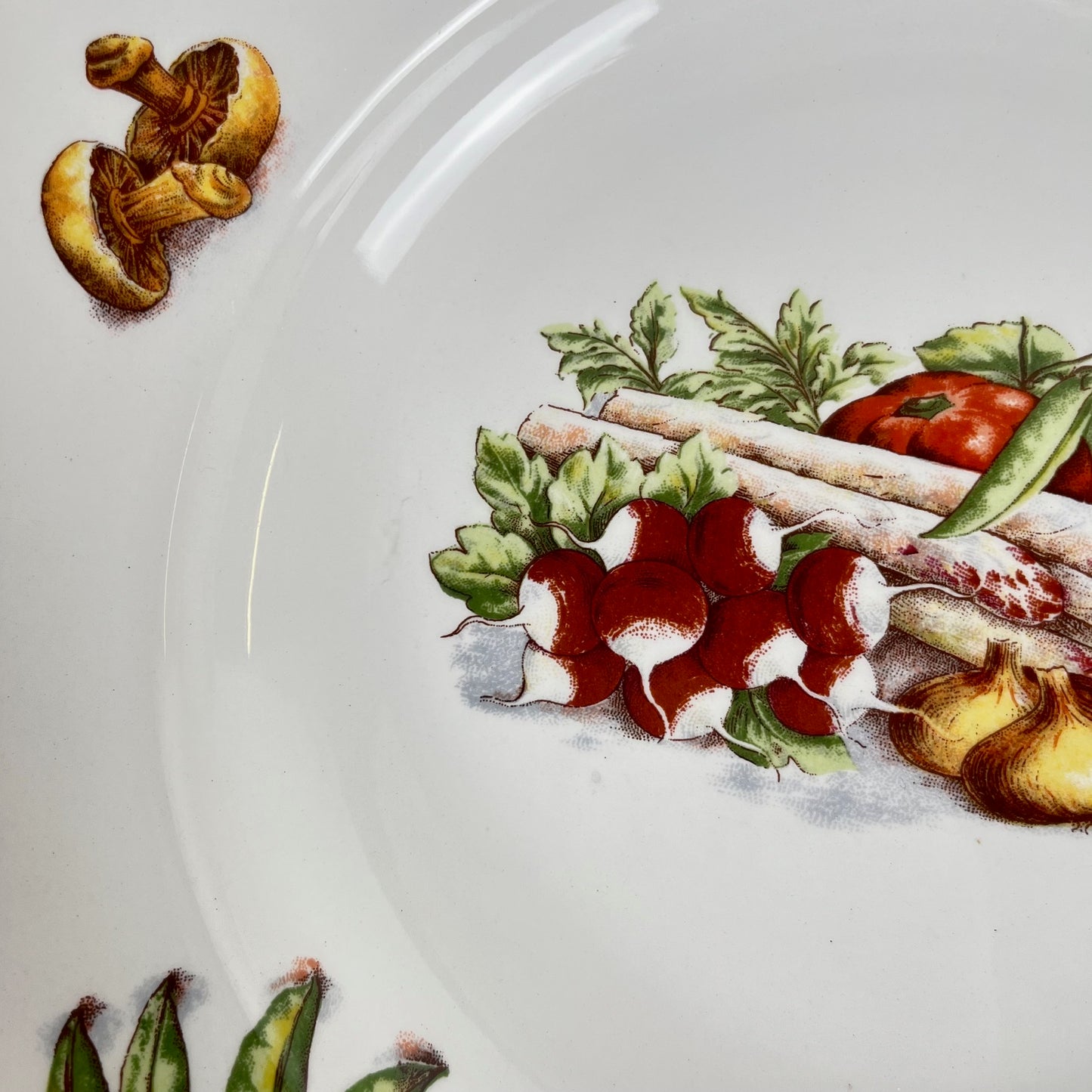 Set de 6 assiettes creuses KG Lunéville "Le Potager" , 1950/70