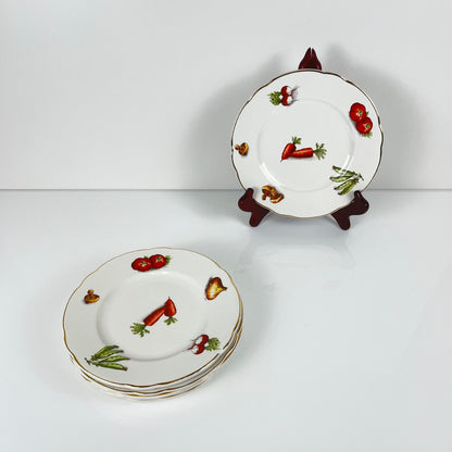 Set de 6 assiettes à dessert KG Lunéville "Le Potager" , 1950/70