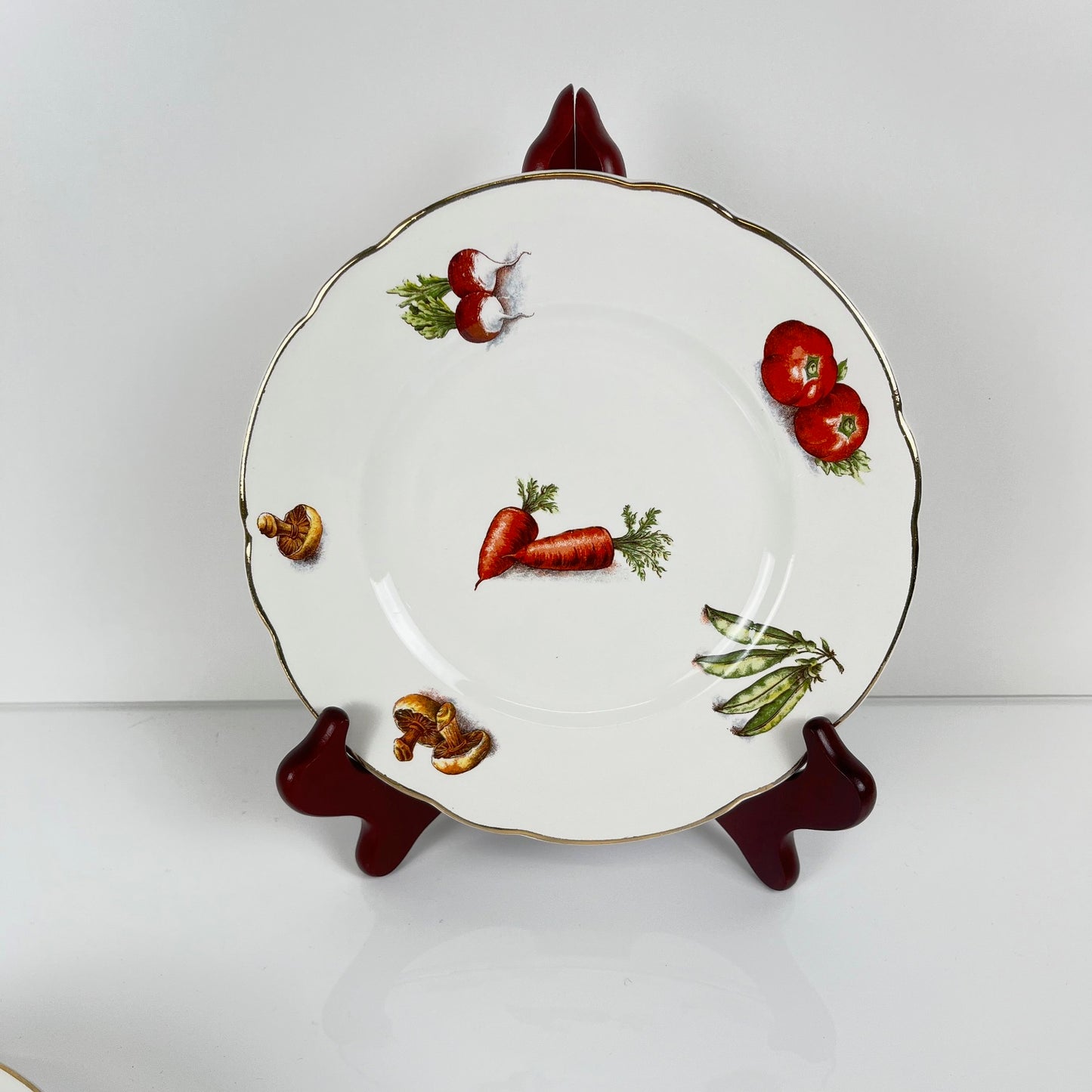 Set de 6 assiettes à dessert KG Lunéville "Le Potager" , 1950/70