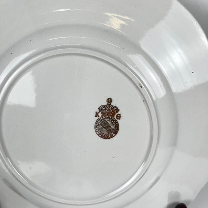 Set de 6 assiettes à dessert KG Lunéville "Le Potager" , 1950/70