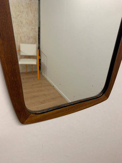 Miroir vintage danois en teck , 1960