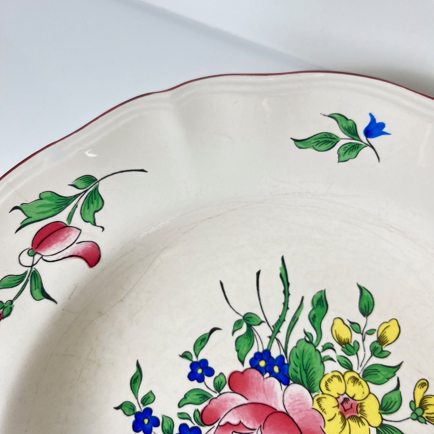 Set de 3 assiettes creuses KG Lunéville  "Réverbère"