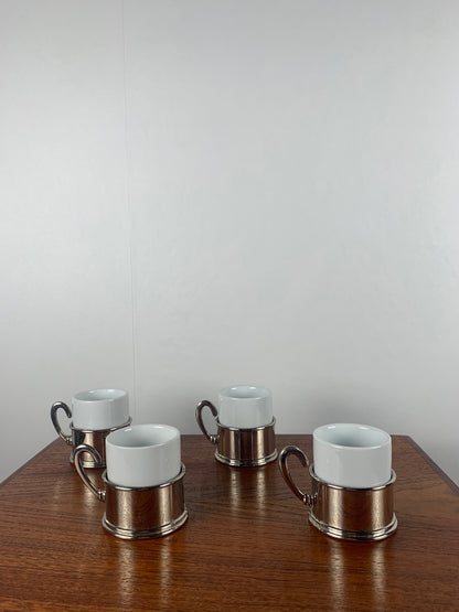 Set of 4 vintage coffee cups + sugar bowl