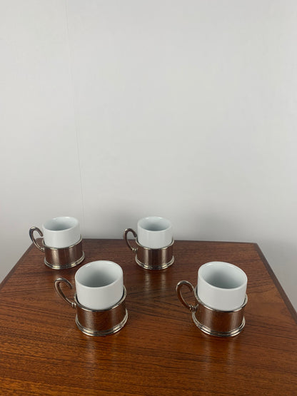 Set of 4 vintage coffee cups + sugar bowl